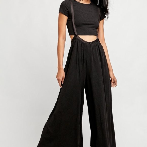 Free People Pants - Free People Black Cutout Jumpsuit